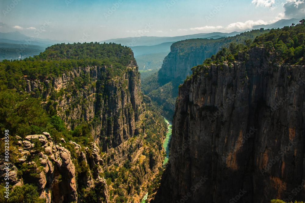 Fototapeta premium Magnificent nature view of Tazi canyon in Koprulu Nature Park in Turkey. Natural wonders and tourist attractions. Manavgat, Antalya.