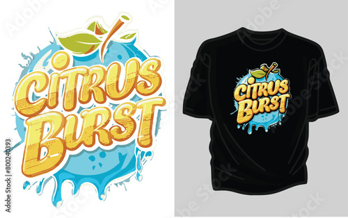 Citrus Burst T Shirt Design 