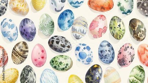 Bird Eggs, Variety of colors and patterns on bird eggs photo