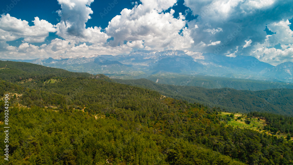 Obraz premium Tazi Canyon is a natural canyon formed by streams. View of the canyon from the air. Antalya, Turkey.