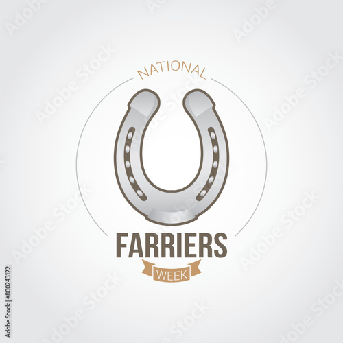National farriers week vector illustration. National farriers week themes design concept with flat style vector illustration. Suitable for greeting card, poster and banner.