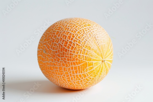 Isolated orange cantaloupe on white background