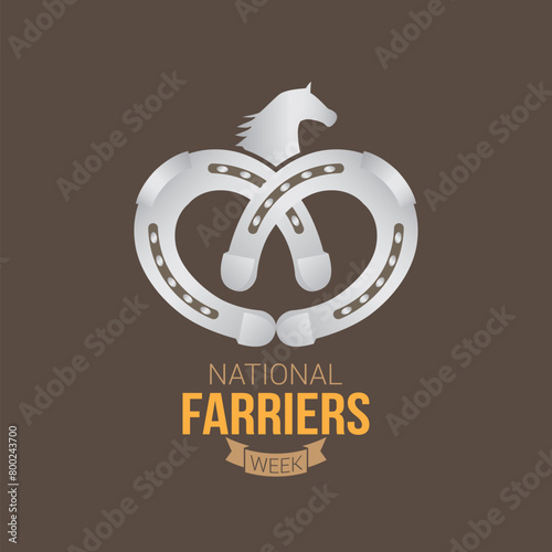 National farriers week vector illustration. National farriers week themes design concept with flat style vector illustration. Suitable for greeting card, poster and banner.