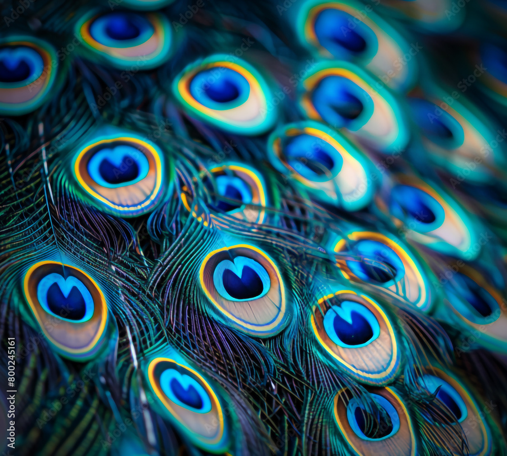 Obraz premium peacock feather pattern