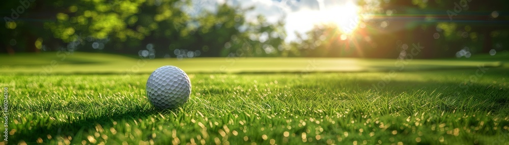 Close-up of a golf match.