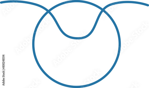 Simple thin line zodiac sign astronomical horoscope symbol Taurus