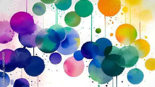 Watercolor paint splash, blotch background with bleed wash and bloom. Blobs of paint, nostalgic watercolor paper texture. Beautiful trendy impressionist background.