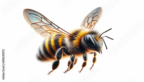 bee isolated on white background photo