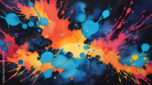 Watercolor paint splash, blotch background with bleed wash and bloom. Blobs of paint, nostalgic watercolor paper texture. Beautiful trendy impressionist background.