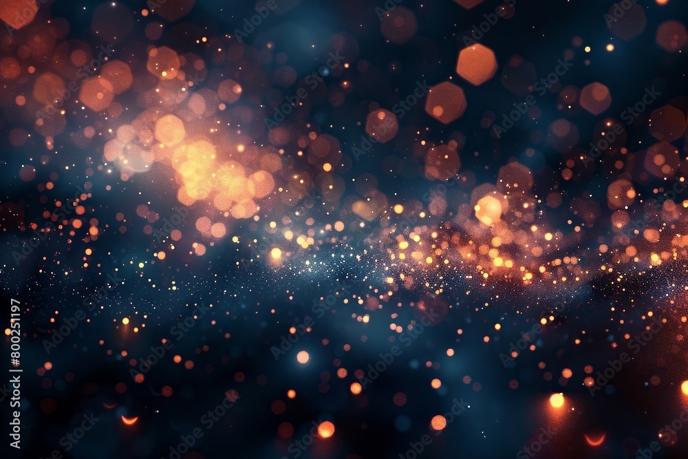 A digitally created abstract backdrop featuring soft-focus lights and dynamic lighting effects.