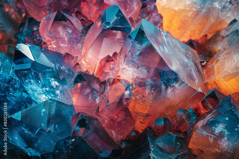 A detailed view of the gleaming gemstones, every angle glimmering with a unique shade, ranging from dark blues to bright reds, their elaborate patterns capturing the subtle light A detailed view of the gleaming gemstones, every angle glimmering with a unique shade, ranging from dark blues to bright reds, their elaborate patterns capturing the subtle light