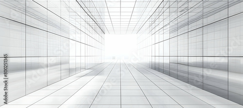 An HD image portraying a stark white background with a grid of fine black lines, showcasing a minimalist and contemporary design reminiscent of digital wireframes © MistoGraphy