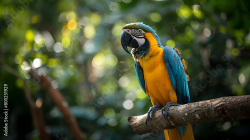 blue and yellow macaw