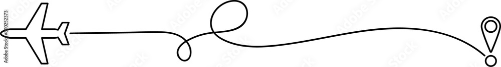 Airplane route line Airplane route line
