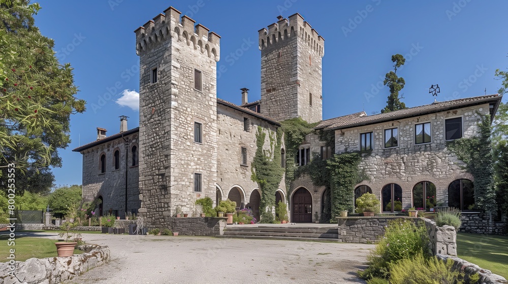 A historic castle renovated with modern interiors and smart technology 32k, full ultra hd, high resolution