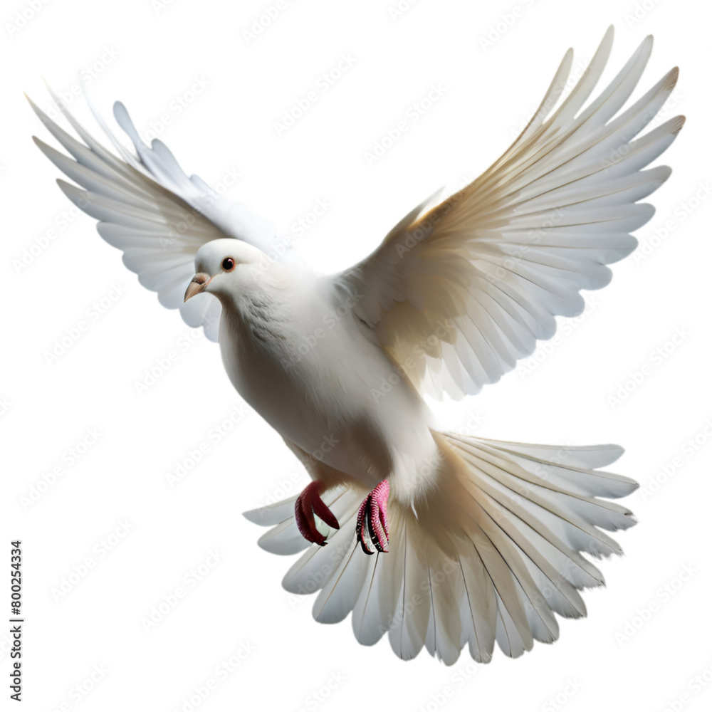 Dove gracefully flying against white transparent background. evokes peace, harmony, and serenity, hope and freedom, png Dove gracefully flying against white transparent background. evokes peace, harmony, and serenity, hope and freedom, png