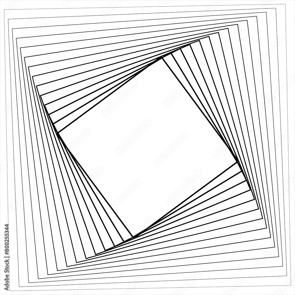 Obraz premium Square shape blend gradient line spiral. Technology concept