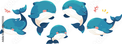 whale clipart vector for graphic resources	
