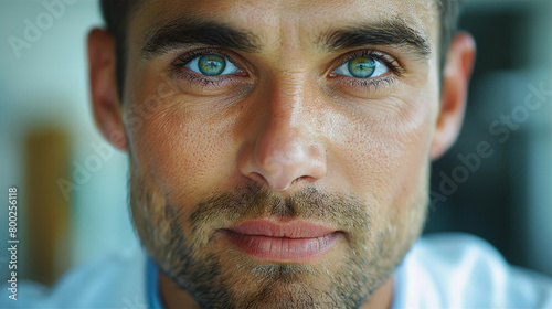 Young attractive man portrait close up