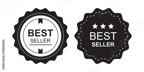 Best seller badge icon set, Best seller award logo isolated, vector Illustration, eps10
