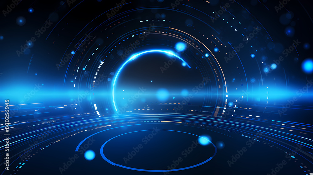 Fototapeta premium Abstract blue technology background