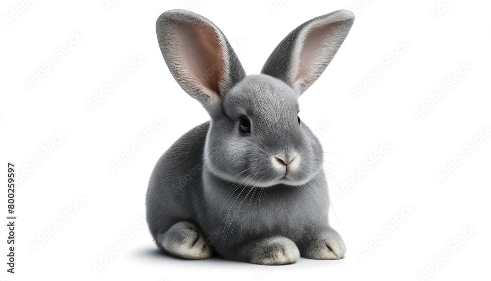 Naklejka premium rabbit isolated on white background 