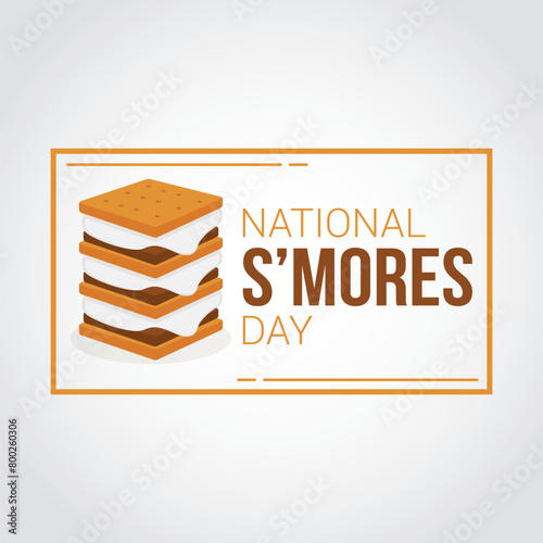 National S'mores day vector illustration. National S'mores day themes design concept with flat style vector illustration. Suitable for greeting card, poster and banner.