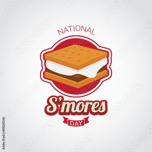 National S'mores day vector illustration. National S'mores day themes design concept with flat style vector illustration. Suitable for greeting card, poster and banner.