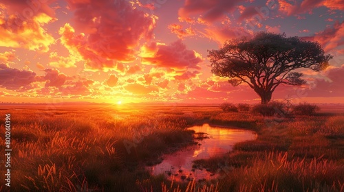 At sunset, the savannah comes alive © Boinah