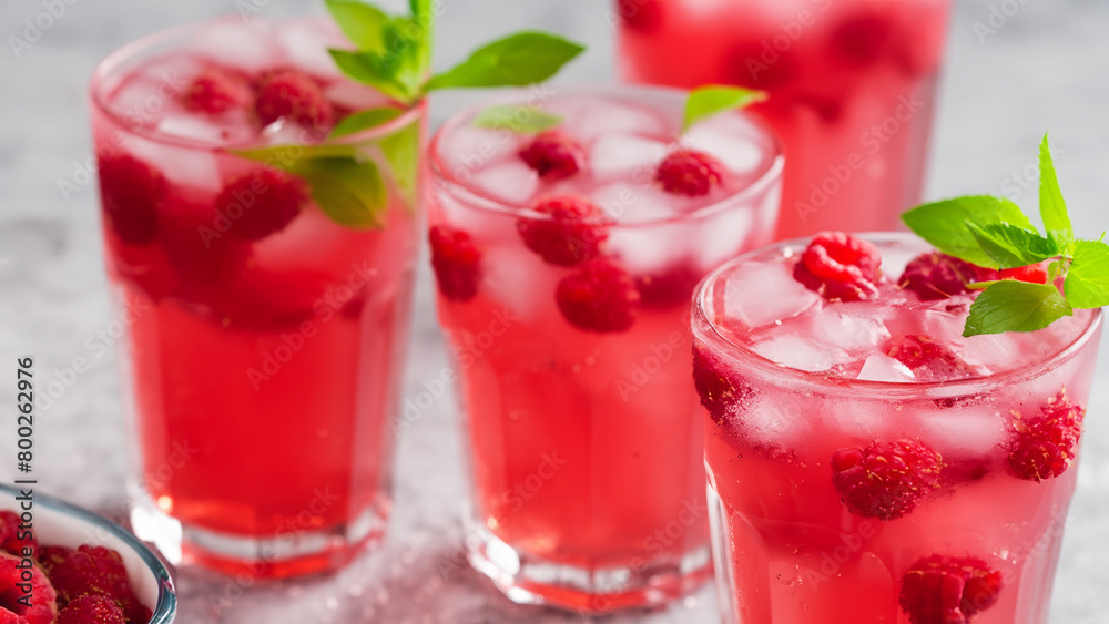 A Sparkling Raspberry Lemonade Spritzer. Generative Ai A Sparkling Raspberry Lemonade Spritzer. Generative Ai