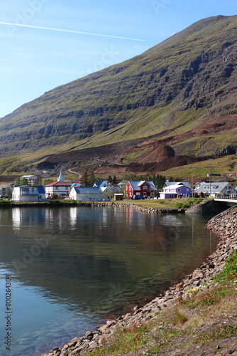 The small town of Seydisfjordur, in eastern Iceland