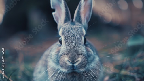 Macro shot of a rabbit