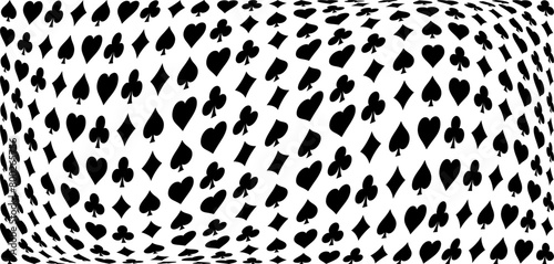Cartoon ace, king, queen, jack. Cards game spades. Queen, King, Heart, Ace. Poker player card. Spade jack pattern. Vector bridge icon. Gambling play suit black blackjack. Casino club gaming logo.  