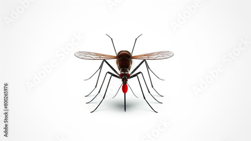 An isolated no-mosquito sign on a background of pure white photo
