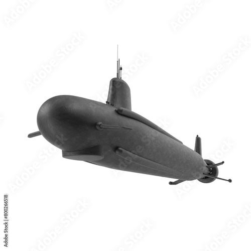 Nuclear submarine in the deep sea, Is moving towards its destination in the blue ocean, Submarines in the country's sovereignty and maritime security, and Naval warships war. Diesel Electric Submarine