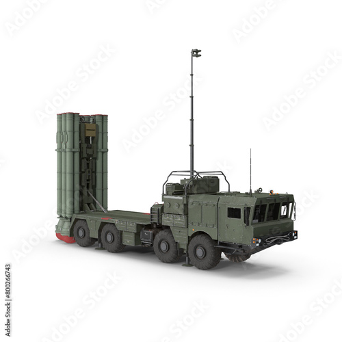 Realistic 3D Isometric S300, S400 missile system. Long range surface to air and anti-ballistic missile system. Military vehicle, Mobile surface to air missile system, The SPYDER Missile Rudder System photo