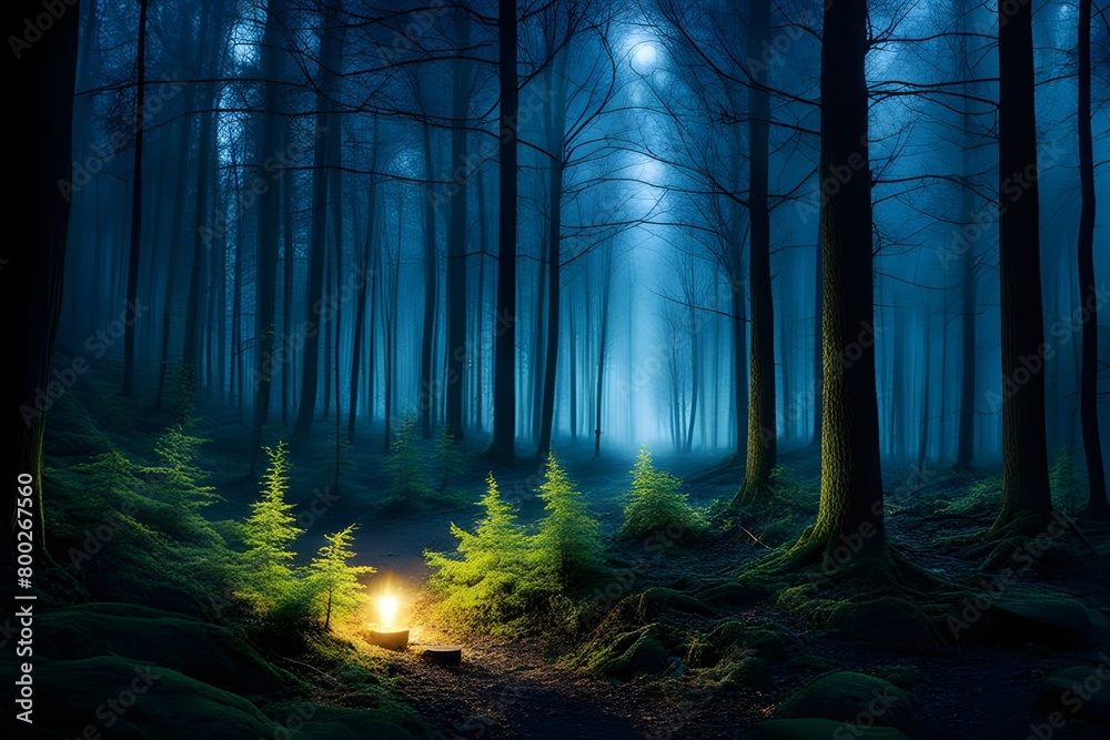 Naklejka premium Mysterious Forest.