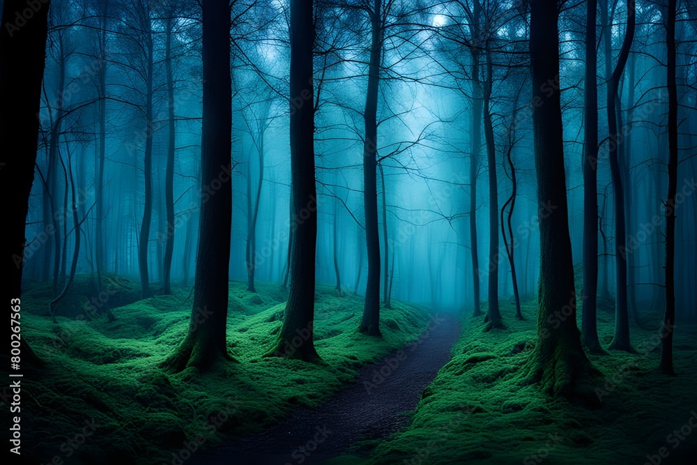 Naklejka premium Mysterious Forest.