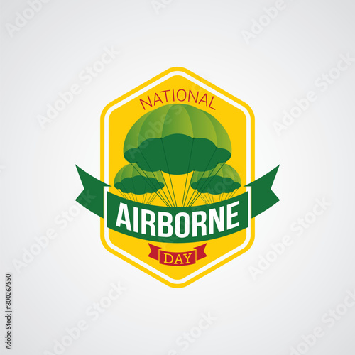 National airborne day vector illustration. National airborne day themes design concept with flat style vector illustration. Suitable for greeting card, poster and banner.