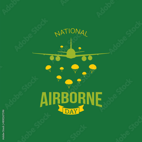 National airborne day vector illustration. National airborne day themes design concept with flat style vector illustration. Suitable for greeting card, poster and banner.