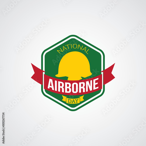 National airborne day vector illustration. National airborne day themes design concept with flat style vector illustration. Suitable for greeting card, poster and banner.