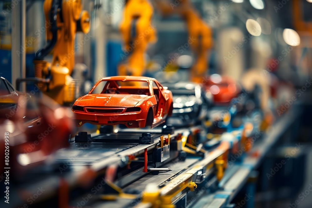 Innovations at the Intersection of Car Manufacturing and Industrial Machinery. Concept Automotive technology, Industrial machinery advancements, Manufacturing processes