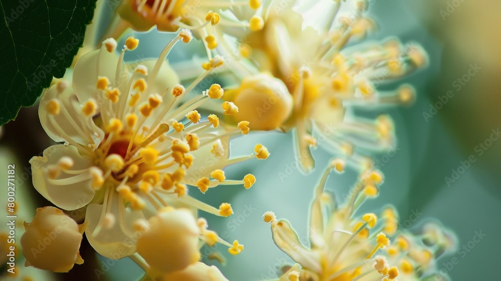 Macro shot of goldia tree flowers Macro shot of goldia tree flowers