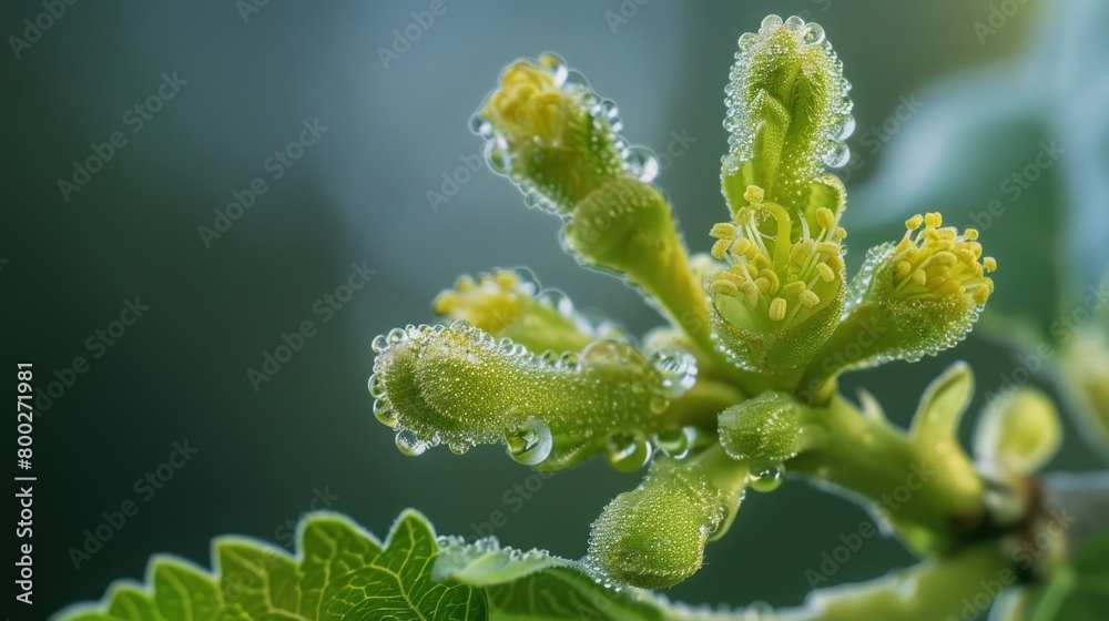 Macro shot of oak blossom Macro shot of oak blossom