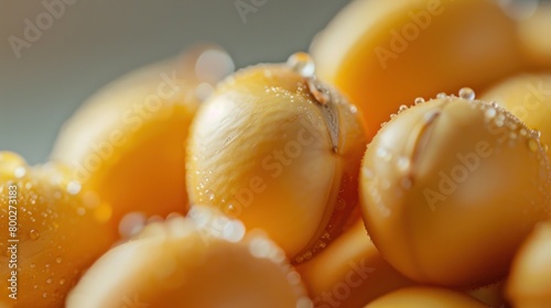 Macro shot of soybean fruit photo