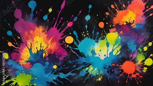  Watercolor paint splash, blotch background with bleed wash and bloom. Blobs of paint, nostalgic watercolor paper texture. Beautiful trendy  impressionist background. 