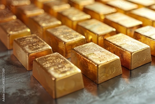 Gold bars  investment and savings concept