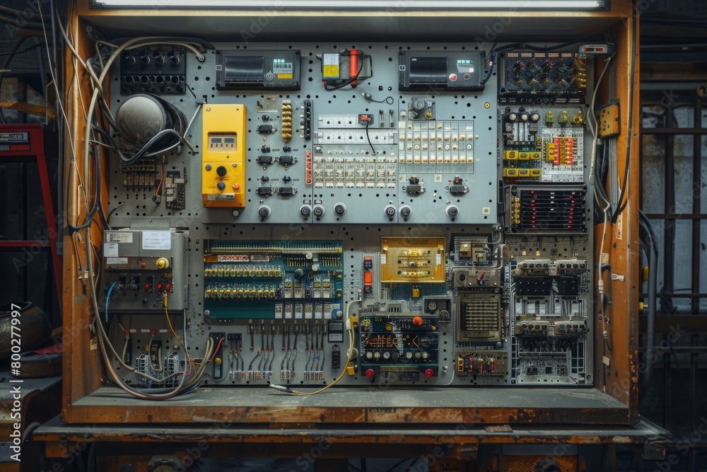 Integrated board with electronic components