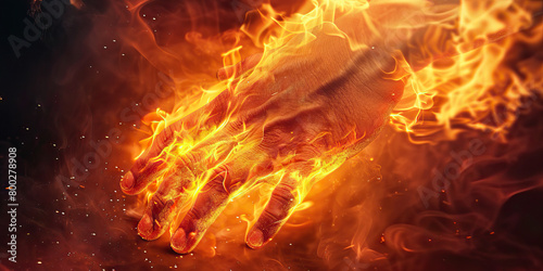 Complex Regional Pain Syndrome  The Swollen Limb and Burning Pain - Picture a person with a swollen and discolored limb  surrounded by flames to depict burning pain