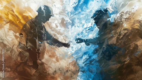 Wallpaper Mural Illustration capturing the intense atmosphere of a partisan Social Security showdown Torontodigital.ca